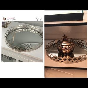 Round Mirrored Tray